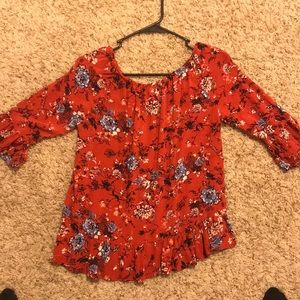 Red blouse